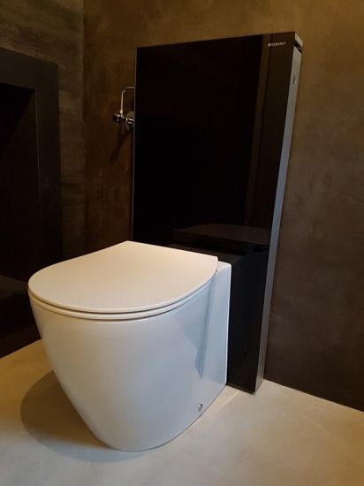 Wc Gébérit Monolith et habillage en verre